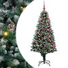 vidaXL Umjetno božićno drvce Zelena 150 cm PVC i Čelik i Plastika