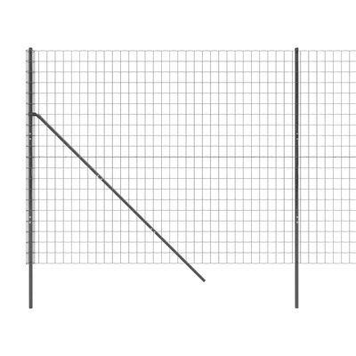 vidaXL Ograda od žičane mreže antracit 2,2x25 m od pocinčanog čelika