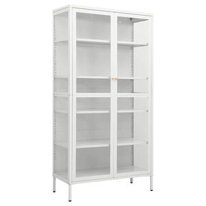 vidaXL Ormarić za izlaganje bijeli 90x40x180 cm čelik i kaljeno staklo