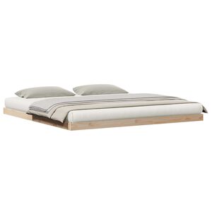 vidaXL Okvir kreveta za pod Prirodna 213,5 x 184 x 9 cm
