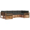 vidaXL Set vanjskih sofa 6 kom. Prirodna i antracit