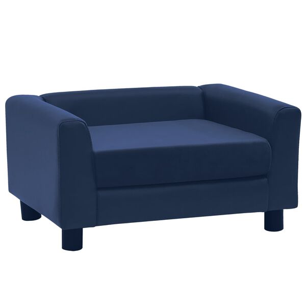 vidaXL Sofa za pse s jastukom plava 60x43x30 cm pli&scaron; i umjetna koža