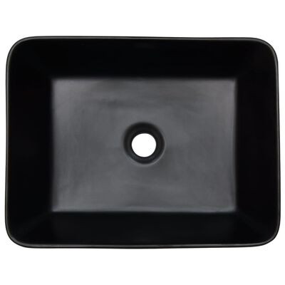 vidaXL Nadgradni umivaonik crno-smeđi 46 x 35,5 x 13 cm keramički