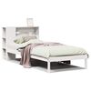 vidaXL Krevet s regalom za knjige bez madraca bijeli 75x190cm borovina