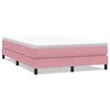 vidaXL Box Spring krevet bez madraca ružičasti 160x210 cm samt