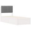 vidaXL Krevetni okvir s tapiciranim uzglavljem Svijetlo siva