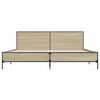 vidaXL Okvir za krevet boja hrasta 180x200cm konstruirano drvo i metal