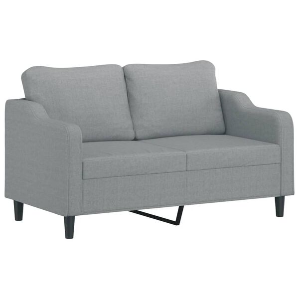 vidaXL 2-dijelni set sofa s jastucima svjetlosivi od tkanine