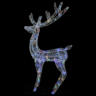 vidaXL XXL akrilni božićni sob 250 LED 180 cm šareni