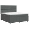 vidaXL Boxspring krevet s madracem Tamnosiva 160 x 200 cm Tkanina