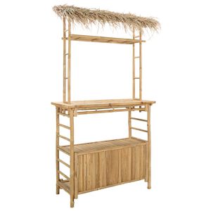vidaXL Vanjski bar stol Prirodna 110 x 50 x 209 cm Bambus