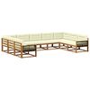 vidaXL Set vanjskih sofa 9 kom. Prirodna i krem