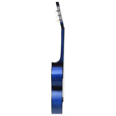 vidaXL Klasična gitara za početnike s torbom plava 4/4 39 "