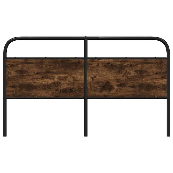 vidaXL Zamjensko uzglavlje dimljena boja hrasta 150 cm čelik i konstruirano drvo