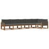 vidaXL Set vanjskih sofa 6 kom. Prirodna i antracit