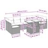 vidaXL Sjedeća garnitura za vrt s pohranom 8 pcs Siva Poli ratan