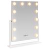 vidaXL LED Ogledalo za Toaletni Stolić Bijela 44 x 10 x 53 cm