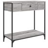 vidaXL Konzolni stol siva boja hrasta 75x34,5x75 cm konstruirano drvo