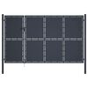 vidaXL Vrtna vrata Čelik 350x200 cm Antracit