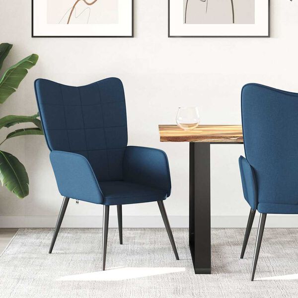 vidaXL Stolica za opu&scaron;tanje plava od tkanine