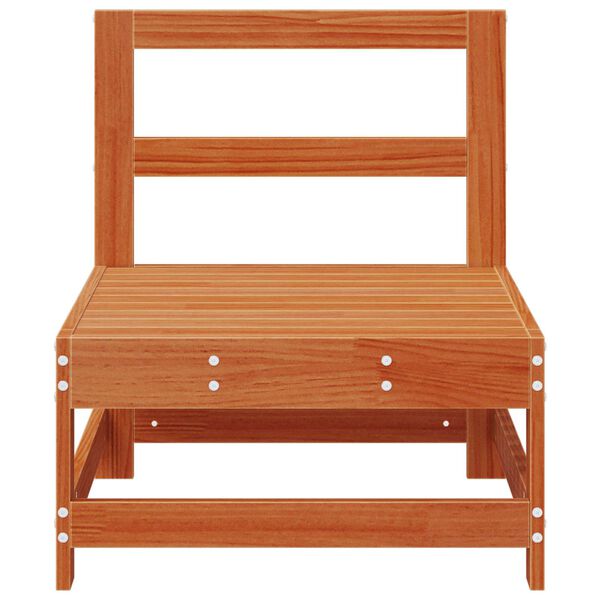 vidaXL Srednji kauč za vrt Masivna borovina Vosak Smeđa