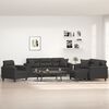 vidaXL 4-dijelni set sofa s jastucima tamnosivi od mikrovlakana