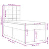vidaXL Box spring krevet s madracem crni 90x190 cm od tkanine