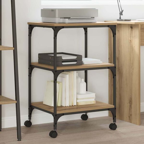 vidaXL Držač za printer Umjetnički hrast 50 x 41 x 75 cm