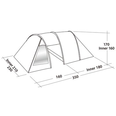 Easy Camp šator Galaxy 300 za 3 osobe rustični zeleni