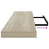 vidaXL Plutajuća zidna polica boja hrasta 120 x 23,5 x 3,8 cm MDF
