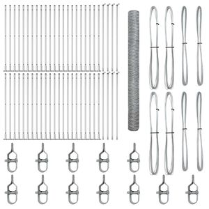 vidaXL Stup za ogradu Srebrna