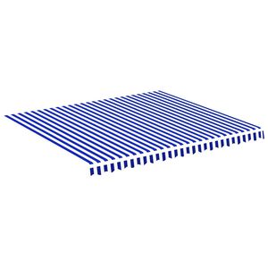 vidaXL Zamjenska tkanina za tendu plava i bijela 380x345 cm poliester