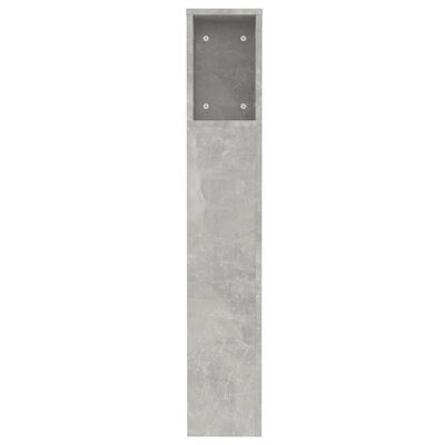 vidaXL Uzglavlje s ormarićem siva boja betona 120 x 18,5 x 102,5 cm