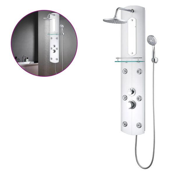 vidaXL Panel za tuširanje 25 x 43 x 120 cm srebrni