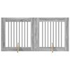 vidaXL Vrata za pse s postoljem 2 pcs Siva sonoma 80 x 80 cm