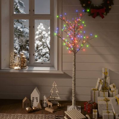 vidaXL Božićno drvce 140 LED žarulja 1,5 m šarene s izgledom vrbe
