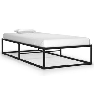 vidaXL Okvir za krevet crni metalni 90 x 200 cm