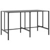 vidaXL Barski stol crni 200x100x110 cm od čelika obloženog prahom