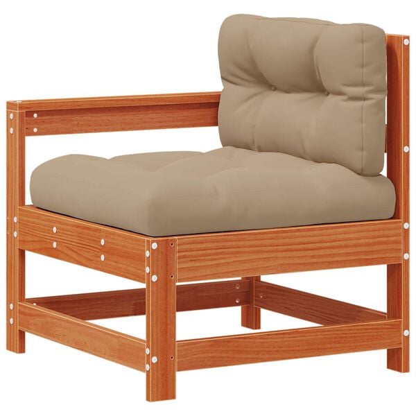 vidaXL Set lounge namje&scaron;taja za vrt 6 pcs Vosak Smeđa Masivna borovina