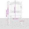 vidaXL Vrata za ogradu Emmen s &scaron;iljcima čelik 103x134,5 cm crna