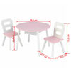 KidKraft dječji set stolića za pohranu i stolica od masivnog drva rozi
