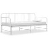 vidaXL Okvir za krevet na razvlačenje bijeli metalni 90 x 200 cm