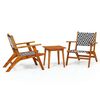 vidaXL 3-dijelni bistro set od masivnog bagremovog drva