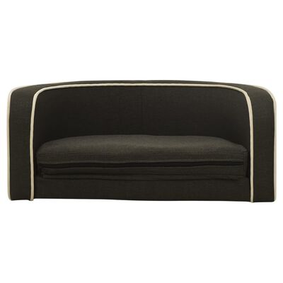 vidaXL Sklopiva sofa za pse tamnosiva 76x71x30 cm platno perivi jastuk