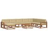 vidaXL Set vanjskih sofa s jastukom 9 pcs Prirodna i bež
