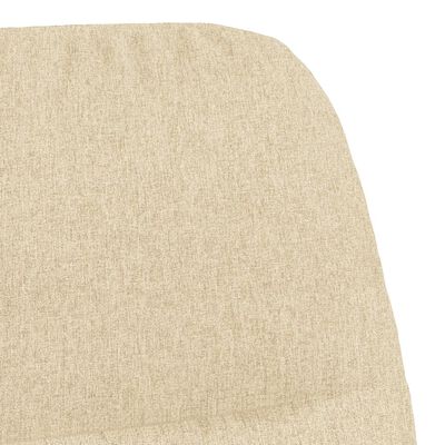 vidaXL Stolica za ljuljanje od tkanine krem bijela