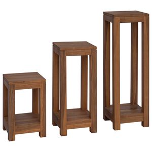 vidaXL Stalak za biljke 3 kom. Prirodna 25 x 25 x 80 cm