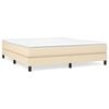 vidaXL Krevet s oprugama i madracem krem 180x200 cm od tkanine