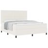 vidaXL Krevet s opruga kutije Krema i bijela 203 x 180 x 128 cm