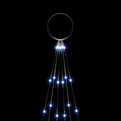 vidaXL Božićno drvce na stijegu 108 LED žarulja plave 180 cm
